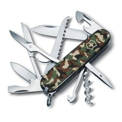 Ein aufgeklapptes Schweizer Taschenmesser von Victorinox...