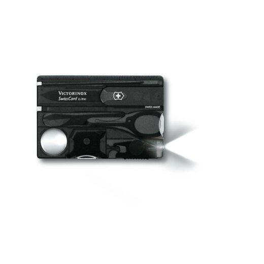 Victorinox SwissCard Lite - LED weiss Onyx Transparent