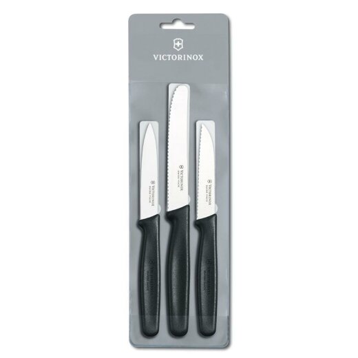 Victorinox Gemüsemesser Set ,3 tlg. ,schwarz