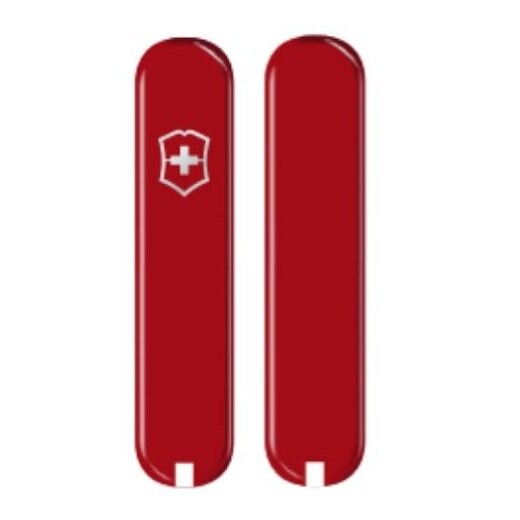 Griffschalen für Taschenmesser in rot, 74 mm lang
