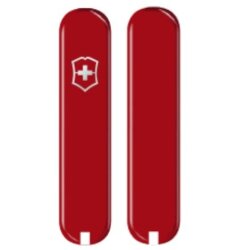 Griffschalen für Taschenmesser in rot, 74 mm lang