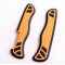 Griffschalen ,orange/schwarz 111 mm , Linerlock