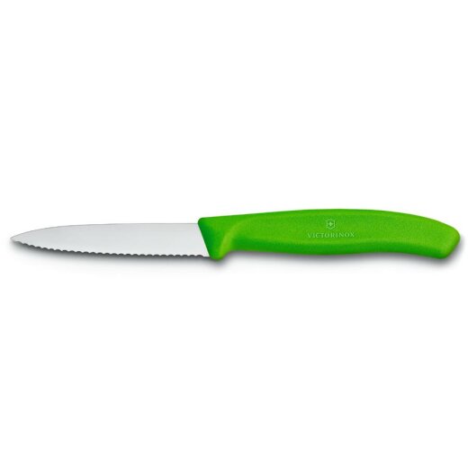 Victorinox Gemüsemesser,8 cm mit Wellenschliff -  grün