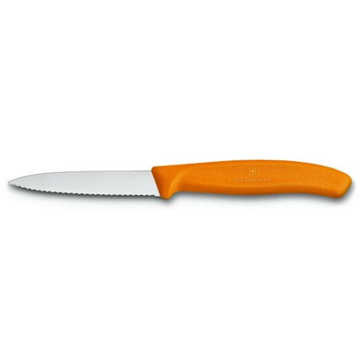 Victorinox Gemüsemesser,8 cm mit Wellenschliff - orange