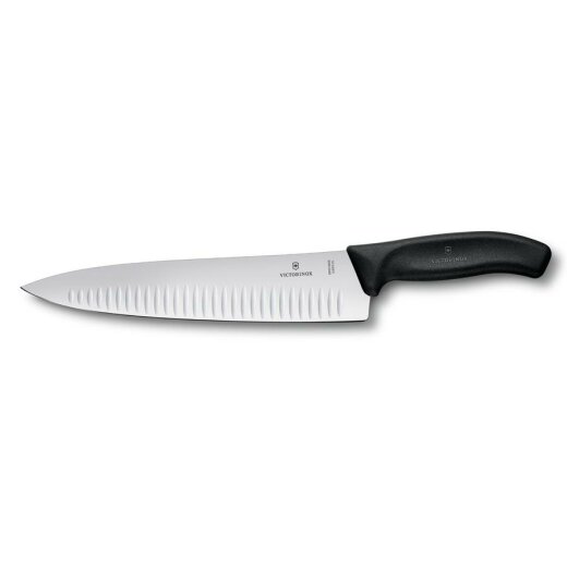 Victorinox Tranchiermesser mit Kullenschliff, 25 cm  - schwarz