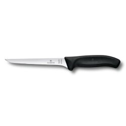 SwissClassic, Ausbeinmesser, normaler Schliff, 15cm, schwarz