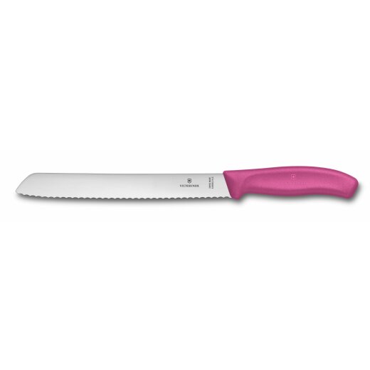 Victorinox SwissClassic, Brotmesser, Wellenschliff ,21 cm , pink