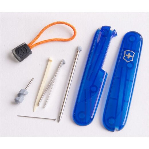 Victorinox Schalen Ersatzteil Set - Plus - mit oranger Kordel - für 91er Messer