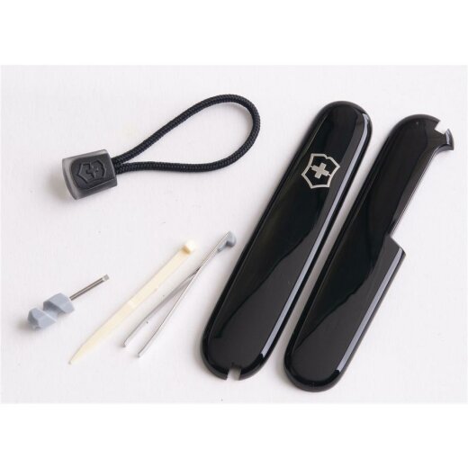 Victorinox Schalen Ersatzteil Set - mit schwarzer Kordel - für 91er Messer