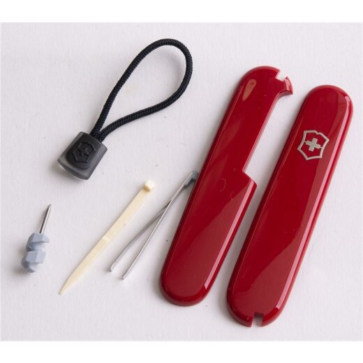 Victorinox Schalen Ersatzteil Set - mit schwarzer Kordel - für 91er Messer