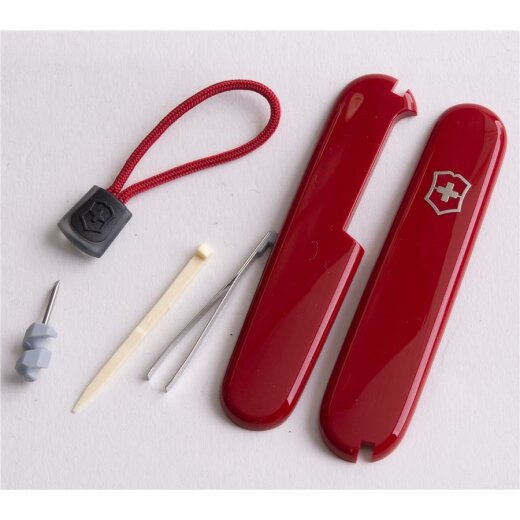 Victorinox Schalen Ersatzteil Set - mit roter Kordel - für 91er Messer