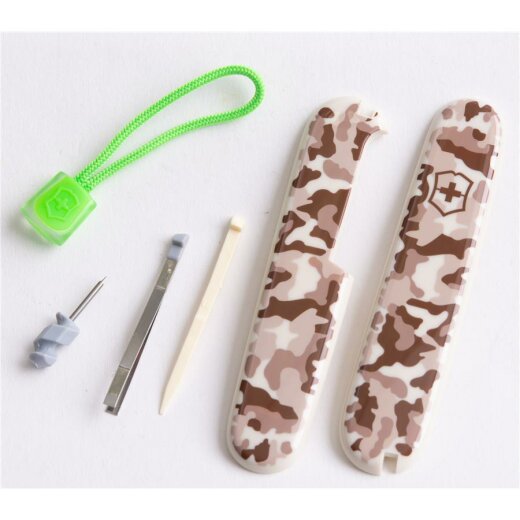 Victorinox Schalen Ersatzteil Set - mit grüner Kordel - für 91er Messer