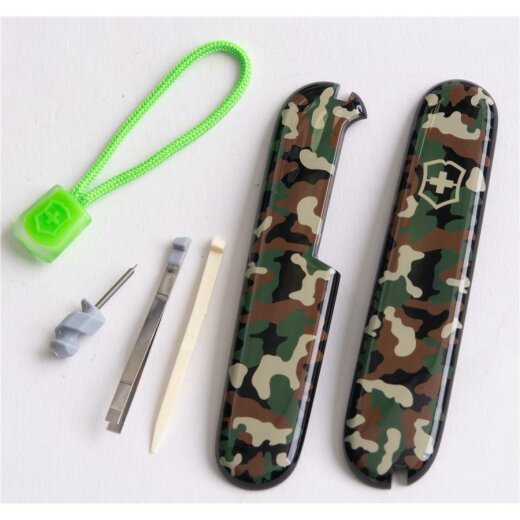 Victorinox Ersatz Schalen Ersatzteil schweizer Taschenmesser 91mm Set grün 