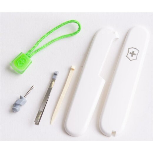 Victorinox Schalen Ersatzteil Set - mit grüner Kordel - für 91er Messer