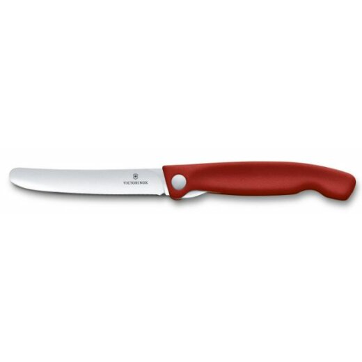 Swiss Classic Faltbares Gemüsemesser - gerader Schliff -  rot