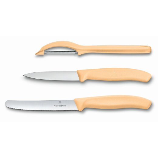 Swiss Classic Gemüsemesser-Set, 3-teilig, hellorange