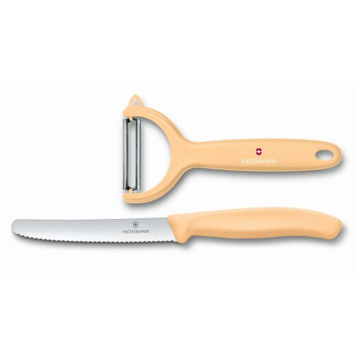 Swiss Classic Gemüsemesser-Set, 2-teilig, hellorange