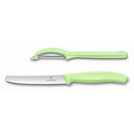 Swiss Classic Gemüsemesser-Set, 2-teilig, hellgrün