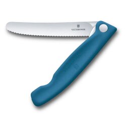 Picknickmesser mit Wellenschliff,blau