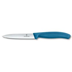 Gemüsemesser mit glattem Schliff, 10 cm, blau