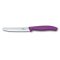 Victorinox Swiss Classic Tomaten- und Tafelmesser 6.7835.C1 mit violettem Polypropylen-Griff und ca. 11 cm Wellenschliff-Klinge