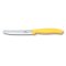Tafelmesser mit Wellenschliff, 11 cm gelb