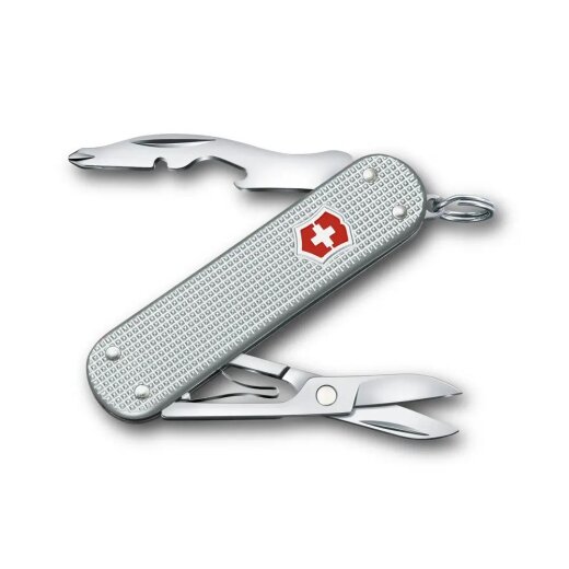 Taschenmesser,mit silbernen Aloxschalen  von Victorinox