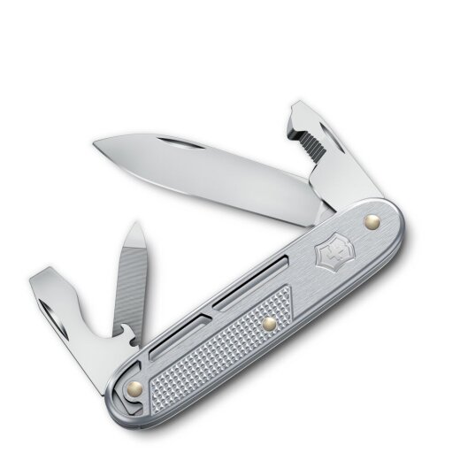 Victorinox Synergy Taschenmesser aus der Alox Refined Collection mit 9 Funktionen und skelettierten Griffschalen