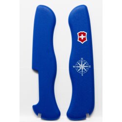 Griffschalen ,blau  (Windrose) 111 mm, für Linerlock...